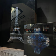 WINNIE DENKER - Diamond Eiffel Tower, Blue Light Box