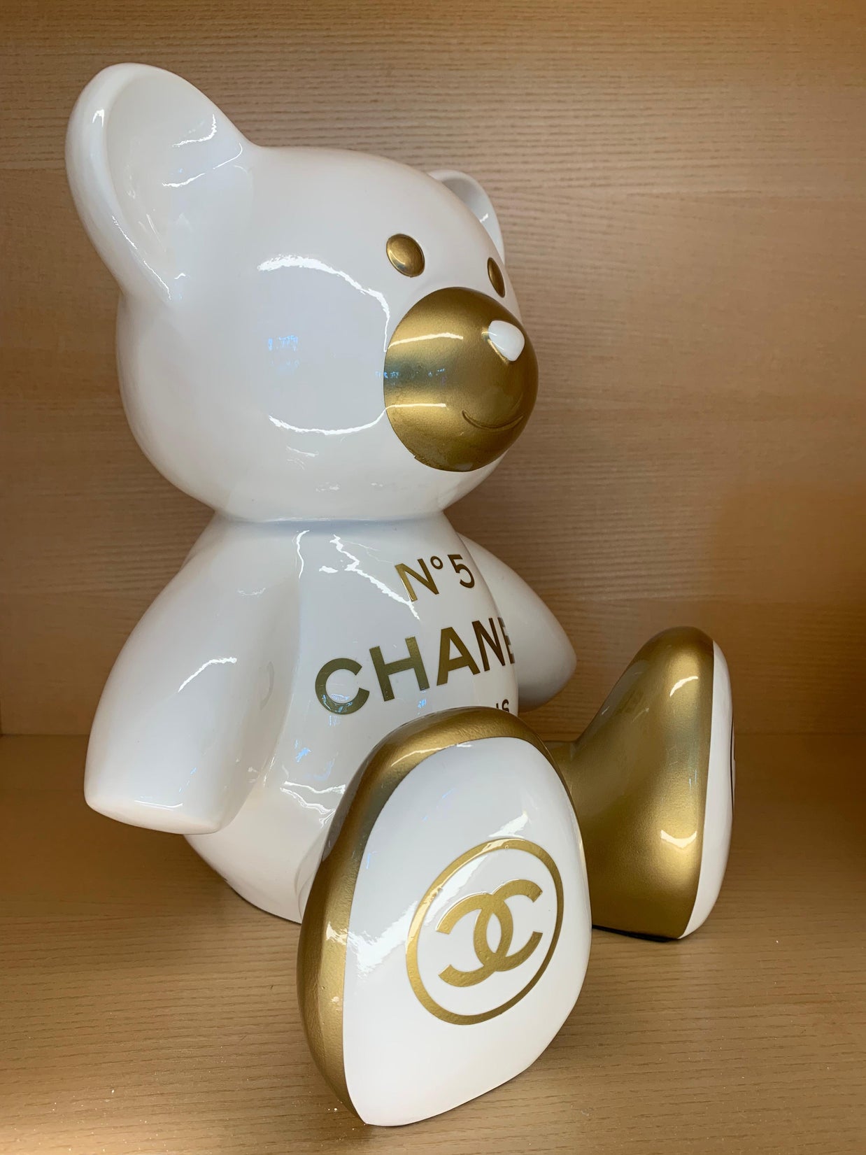 ARTNAOR - 35cm CH Tribute, bi color white and gold Teddy