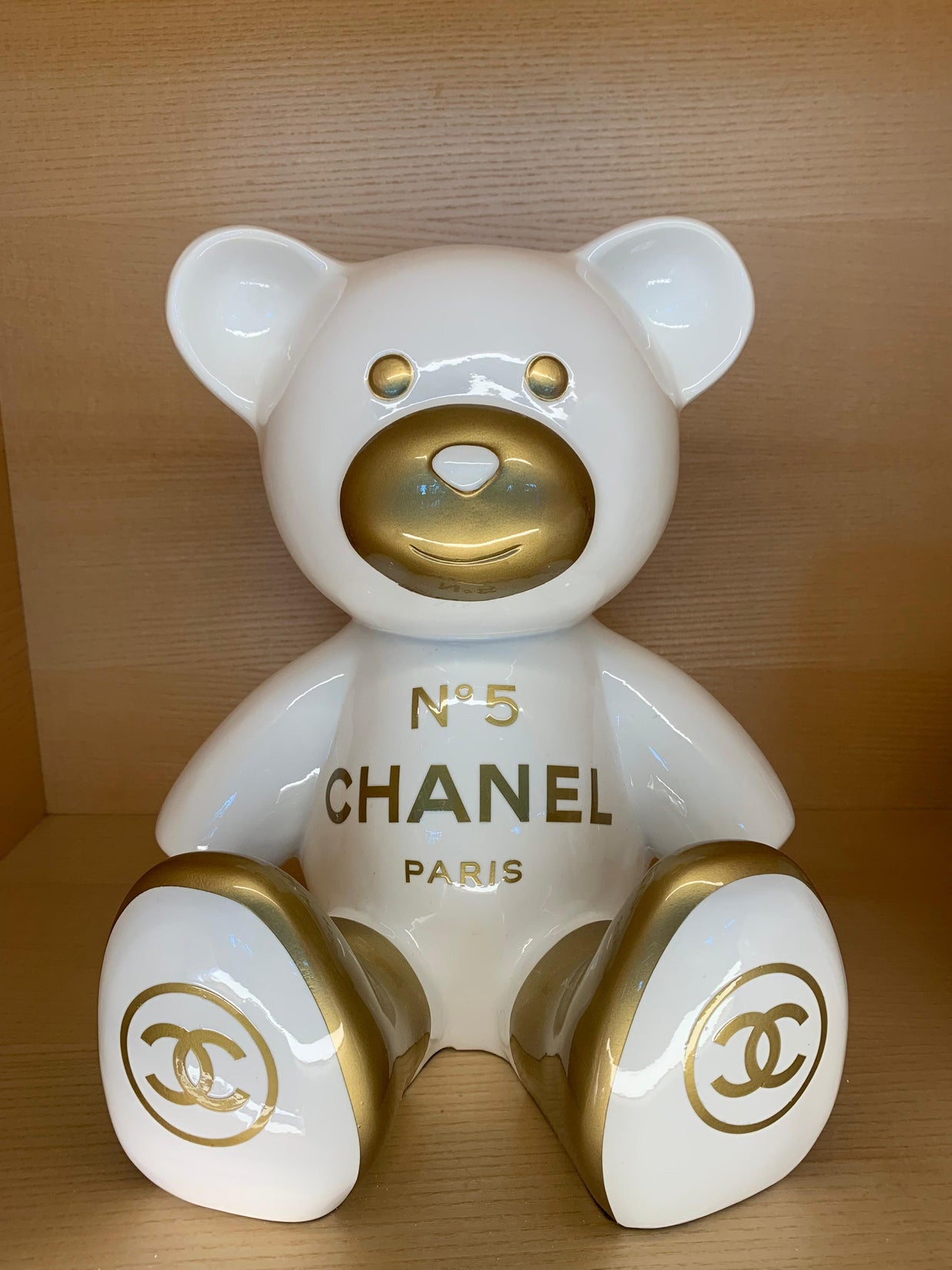 ARTNAOR - 35cm CH Tribute, bi color white and gold Teddy