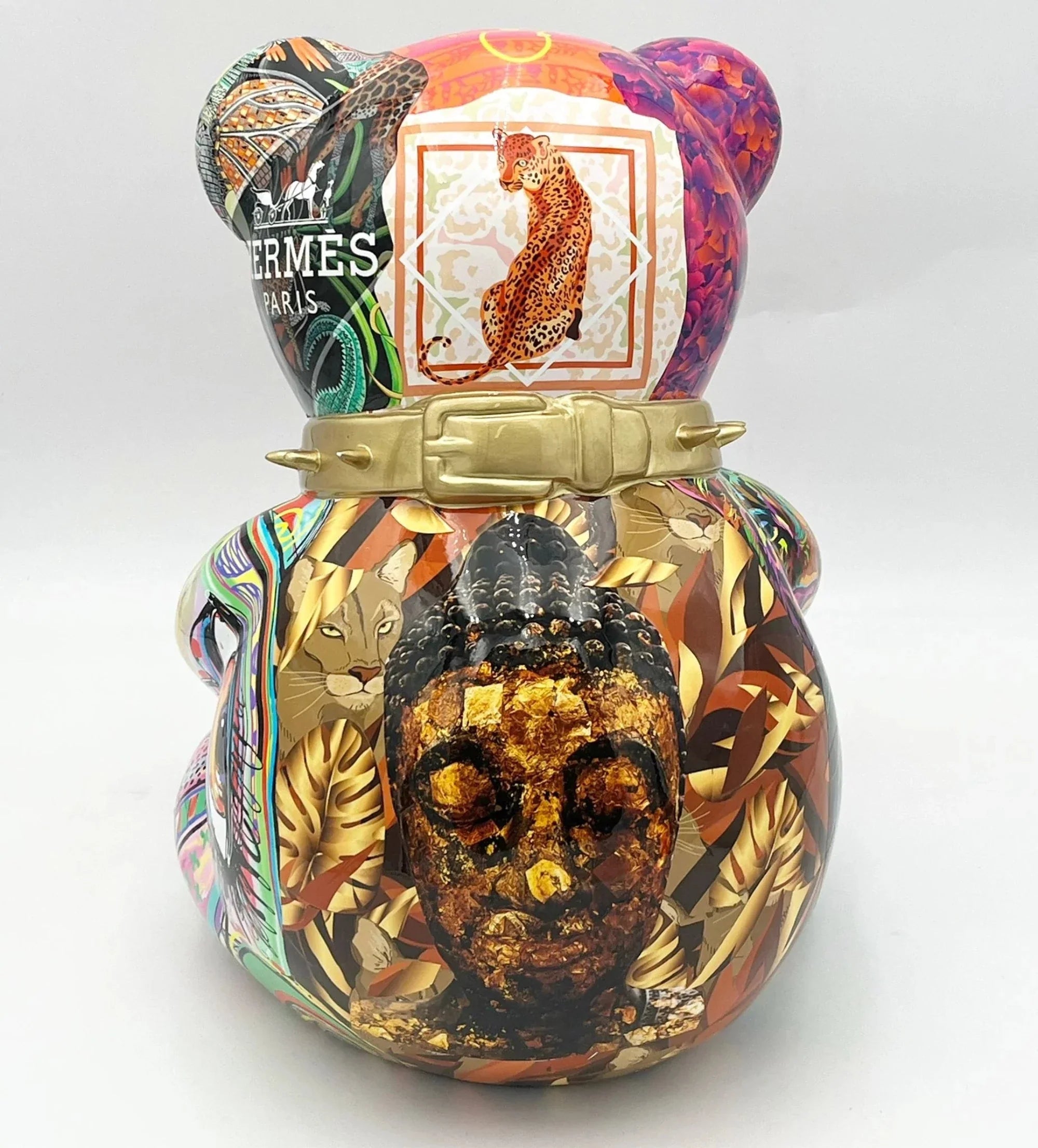 NAOR - 30cm Collage, H Tribute Bear, Gold Collar