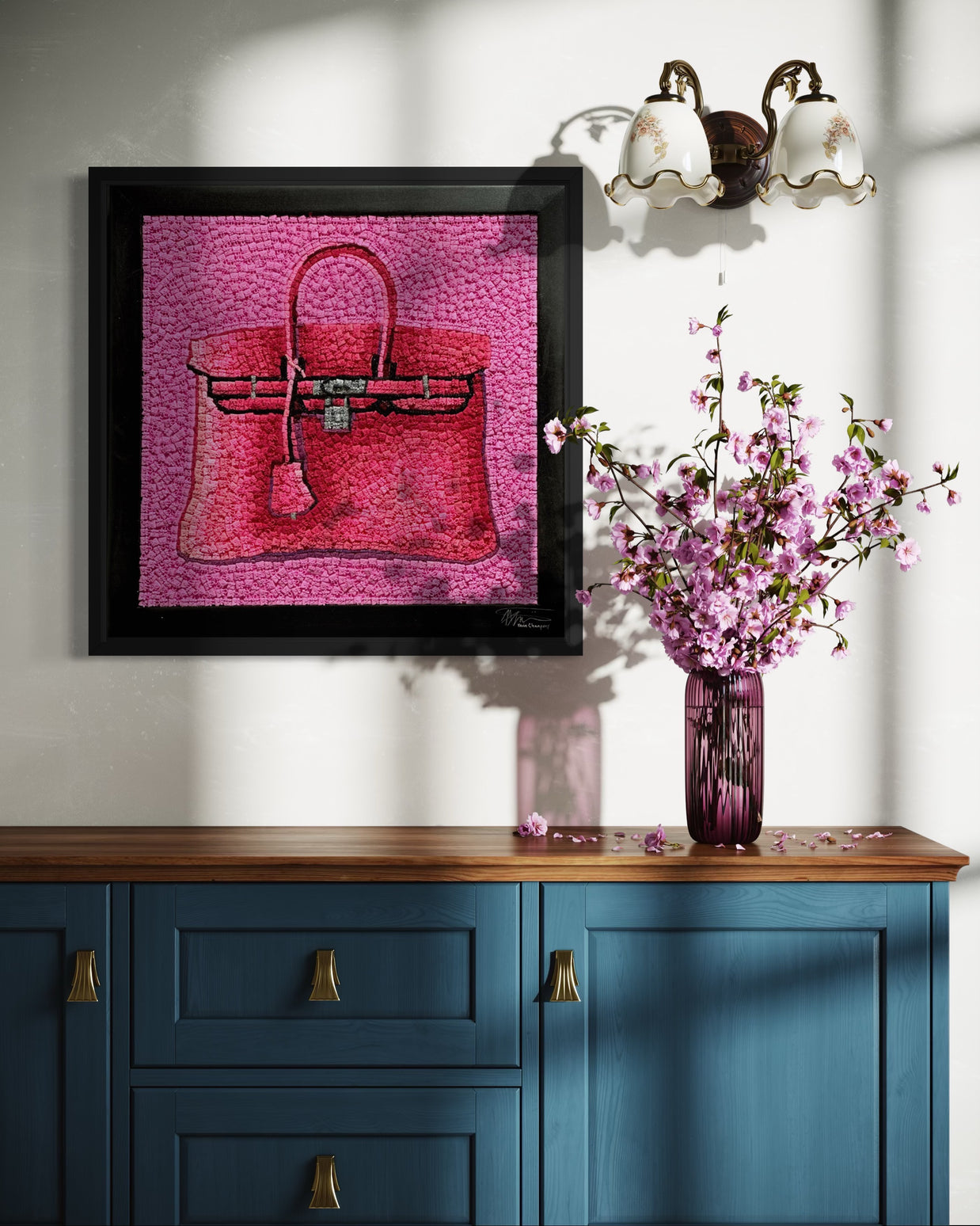 KEVIN CHAMPENY - H Tribute Mosaic, Pink