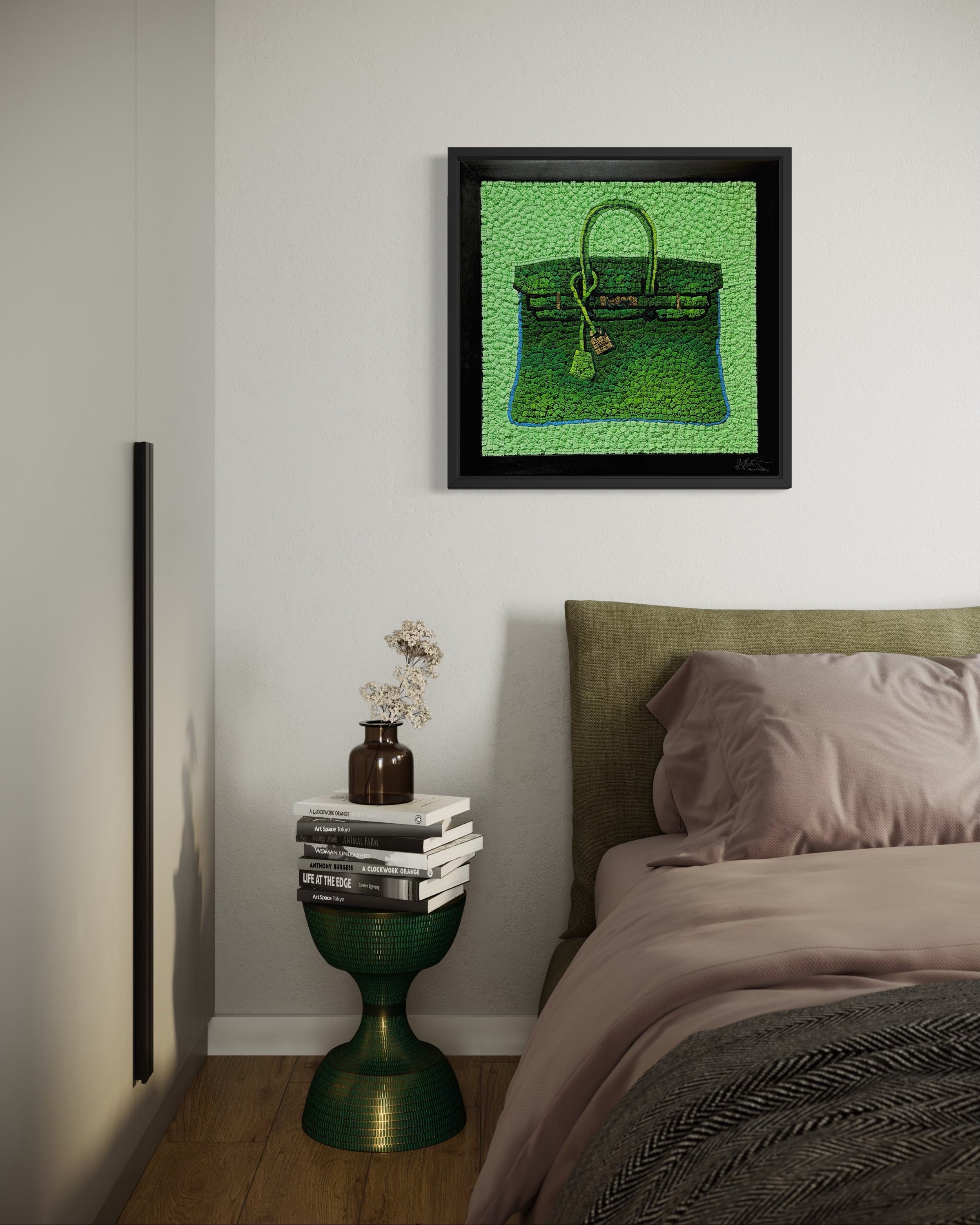 KEVIN CHAMPENY - H Tribute Mosaic, Green