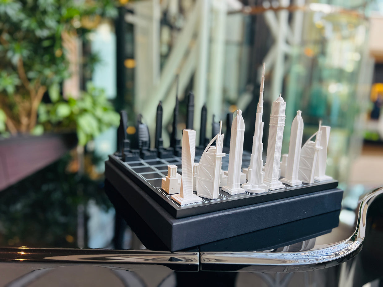 CITY CHESS - Acrylic Dubai Edition - Wooden Board
