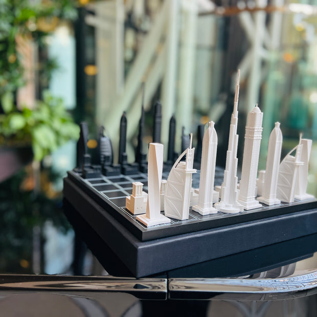 CITY CHESS - Acrylic Dubai Edition - Wooden Board
