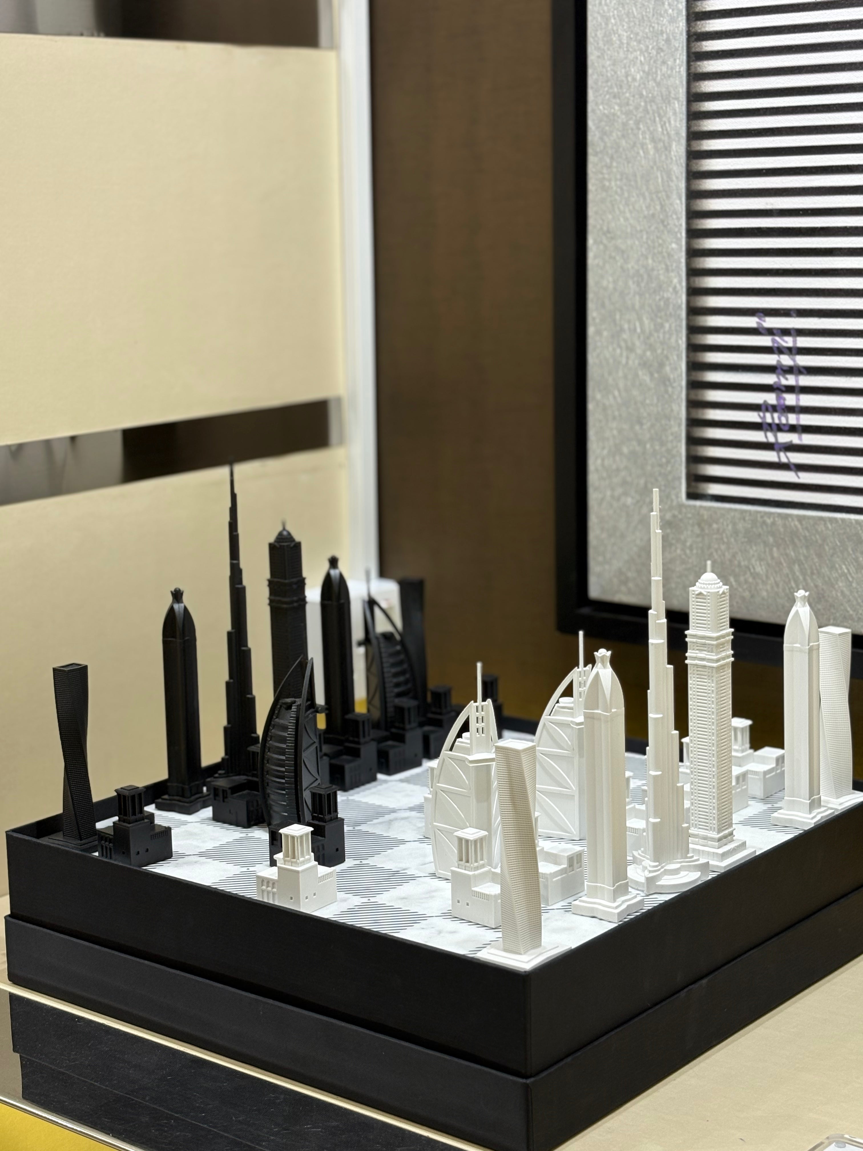 CITY CHESS - Acrylic Dubai Edition - Marble Board