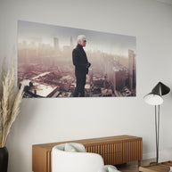 SIMON P - Portrait of Karl Lagerfeld, The Starrett Lehigh Building offices 2006 NYC