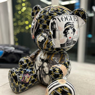 NAOR - 40cm Collage, CH Vogue Tribute, Teddy Bear