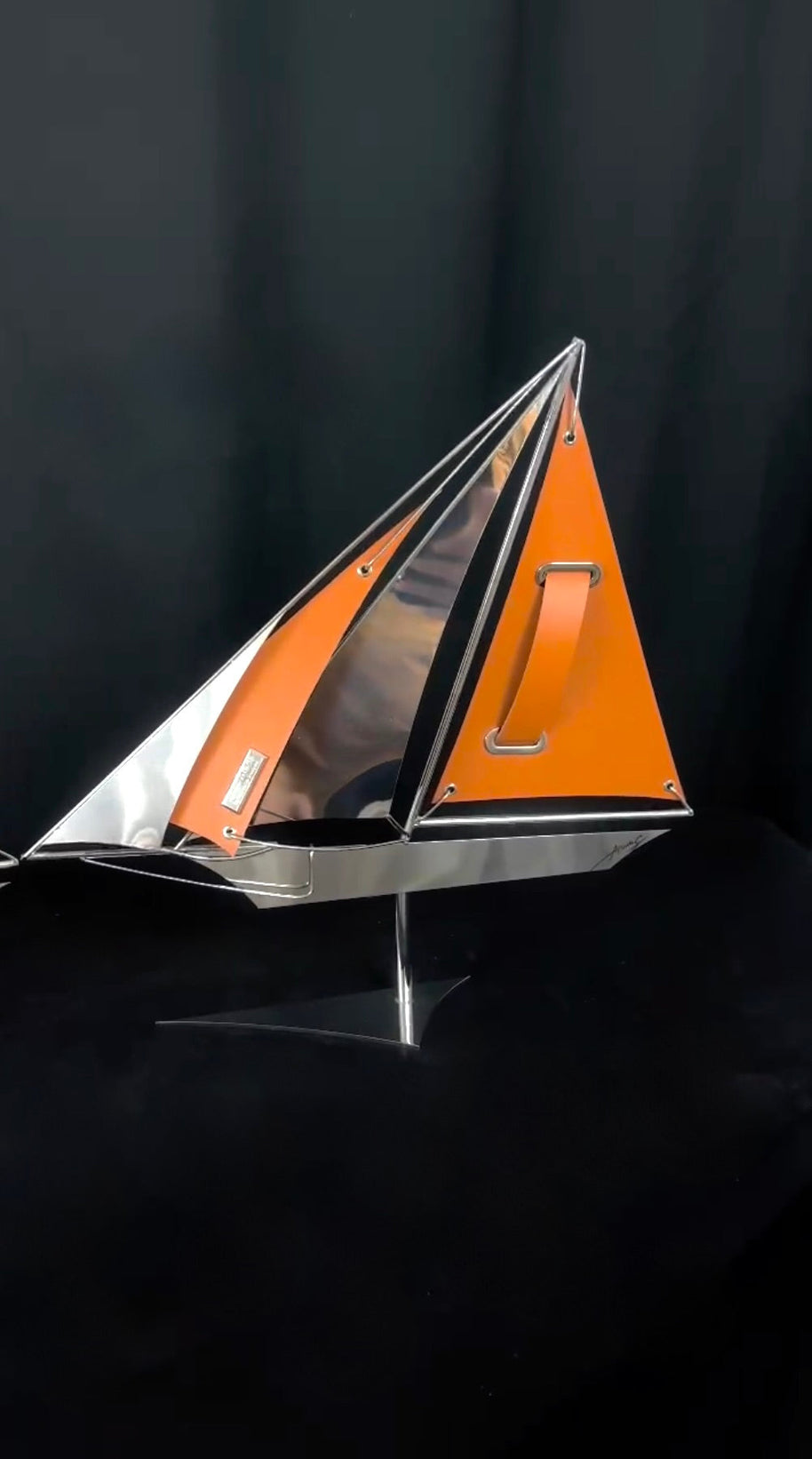 ARCANIS - 40cm Orange Sailing Boat