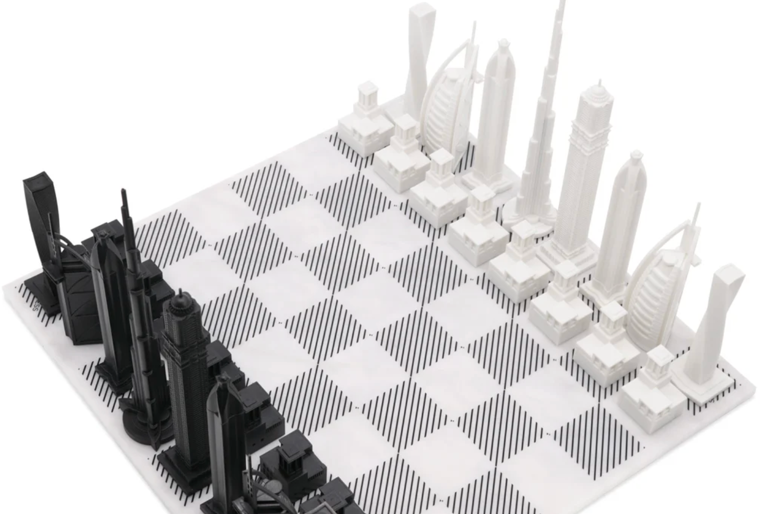 CITY CHESS - Acrylic Dubai Edition - Marble Board