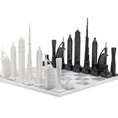CITY CHESS - Acrylic Dubai Edition - Marble Board