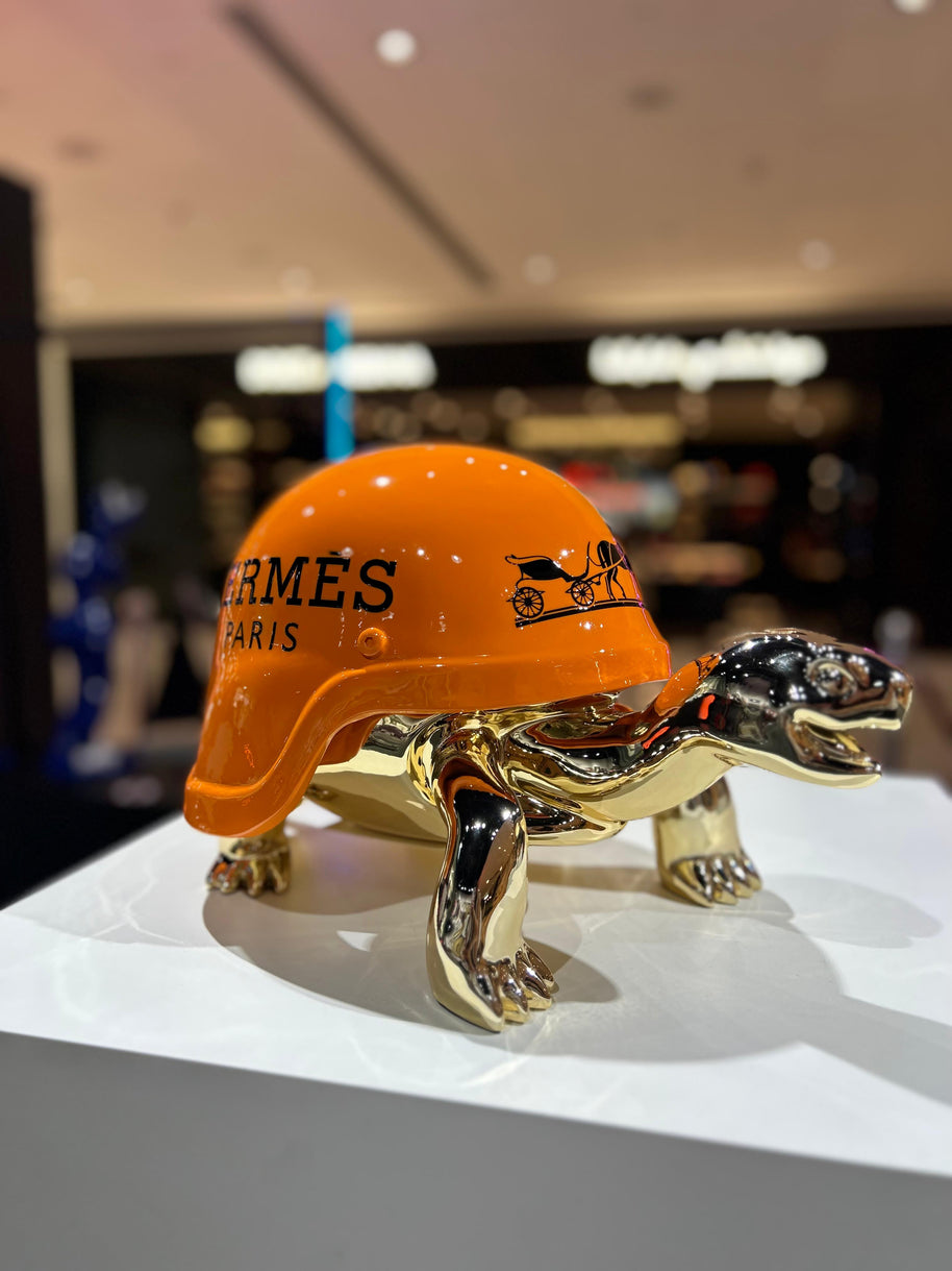 NAOR - 65cm H Tribute, Chromed Turtle