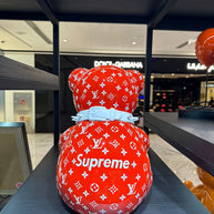 ARTNAOR - 30cm SUP & LV Tribute, Red with collar Teddy