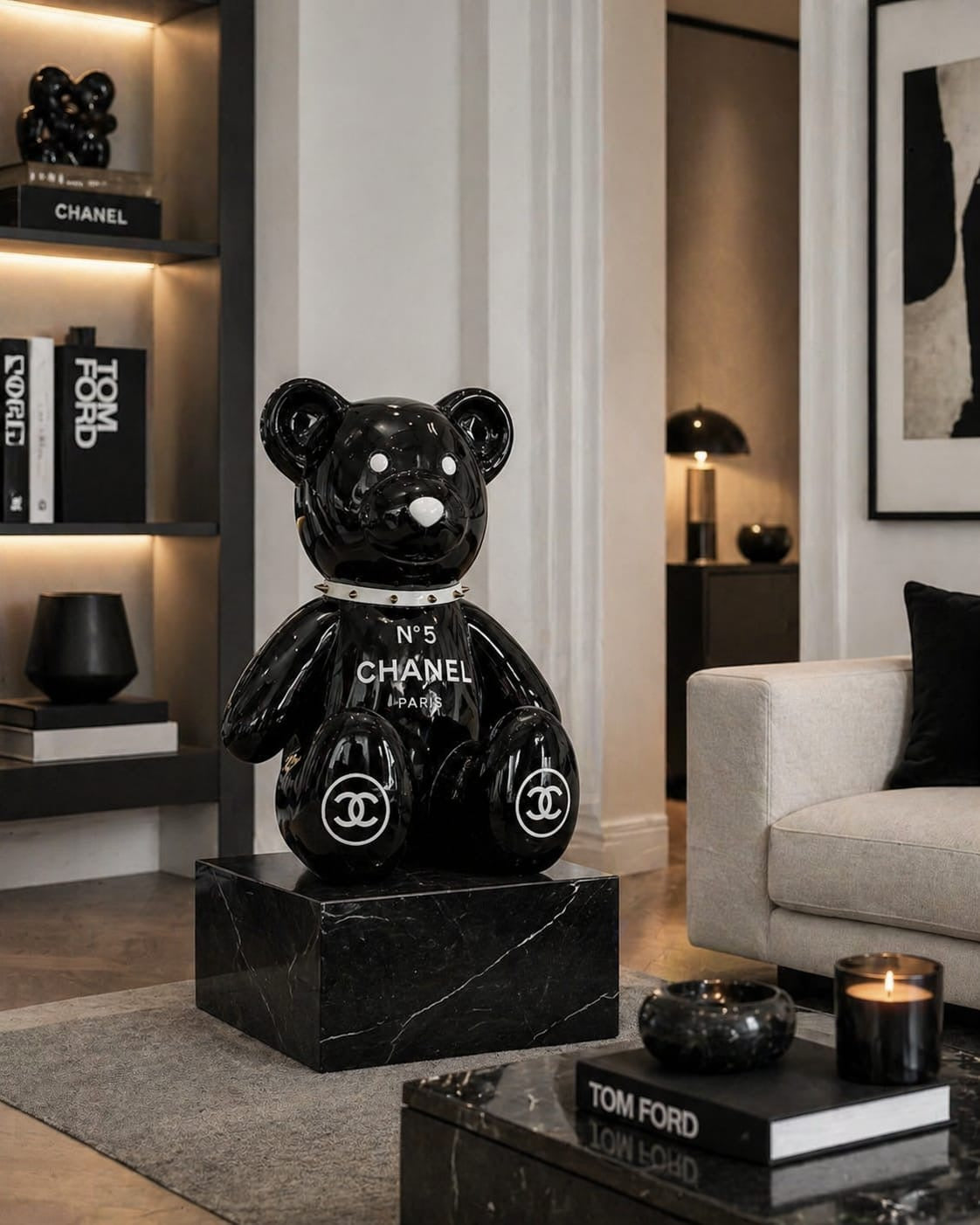 ARTNAOR - 50cm CH Tribute black, white collar Teddy