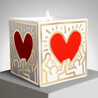 LIGNE BLANCHE - Keith Haring Square Running Heart Candle