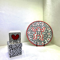 LIGNE BLANCHE - Keith Haring Square Running Heart Candle