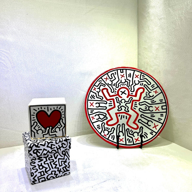 LIGNE BLANCHE - Keith Haring Square Running Heart Candle