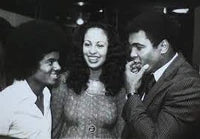 RON GALLELA - Michael Jackson and Muhammad Ali and wife, Veronica Parker Ali 1977
